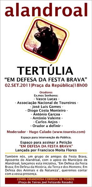 Ficheiro:Tertulia DefesaFestaBrava Alandroal 2011.jpg